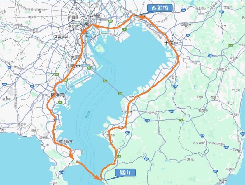 20231209の移動ルート