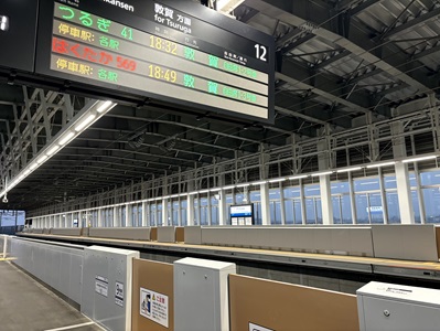 芦原温泉駅新幹線ホーム